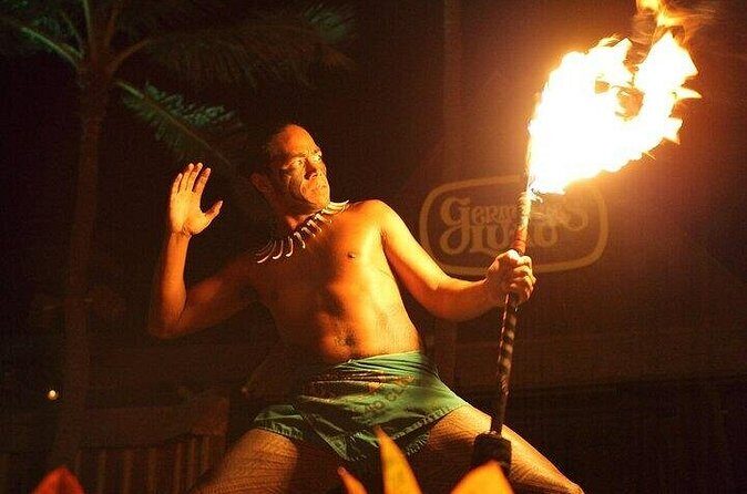 Oahu: Germaine's Luau - Lei greeting, sand-walk comfort, and pre-show fun