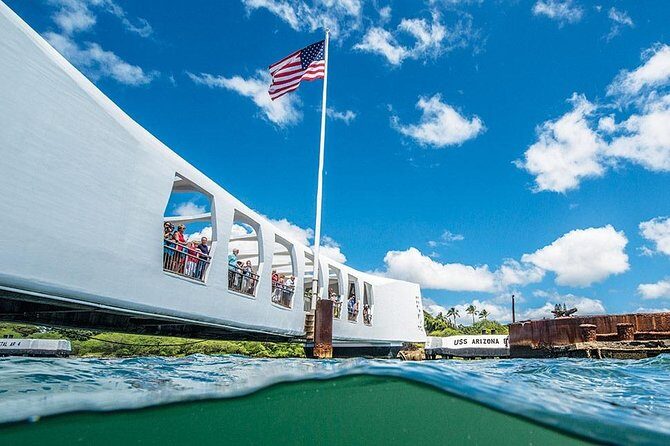 Oahu: Pearl Harbor USS Arizona Memorial & Battleship Missouri - USS Arizona Memorial boat ride: respectful, weather-dependent, and no-bag rules