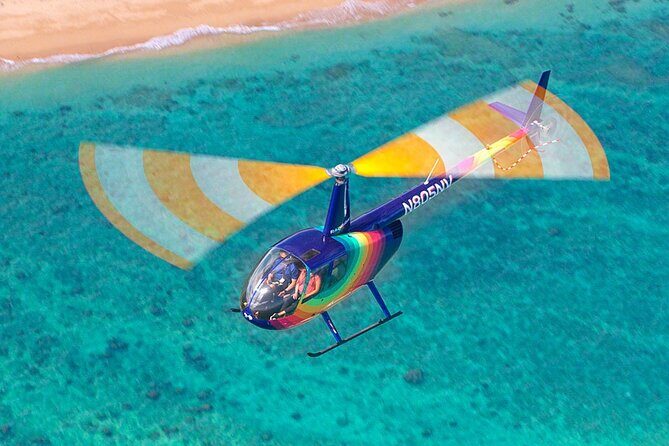 Royal Crown of Oahu - 60 Min Helicopter Tour - Doors Off or On - North Shore surfers from above: Banzai Pipeline and Waimea Bay